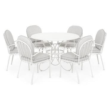 BOTANIC Set mobilier terasă/grădină, 6 scaune și masă