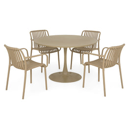 PLEZURO/ALPINE Set mobilier terasă/grădină, 4 scaune și masă