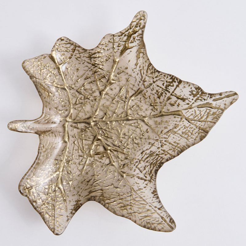 GRAPE LEAF Platou, sticlă, D.29cm