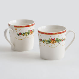 BELLS Set 2 căni, porțelan, 360ml