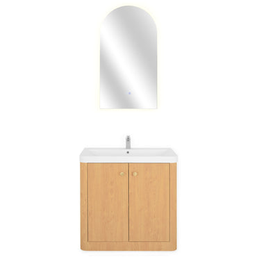 TOM/LILLY Set mobilier baie, mască lavoar, lavoar și oglindă LED