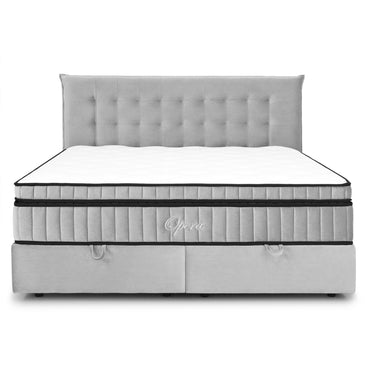 OPERA Pat tapițat, somieră rabatabilă, ladă și saltea incluse
