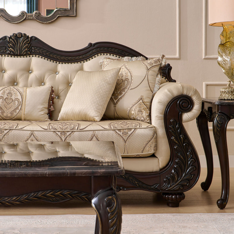 WINDSOR Canapea 3 locuri, 5 perne decorative incluse, stofă