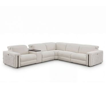 DUNKLIN Ansamblu 2 reclinere electrice, mecanism tetiere, wireless charger, depozitare, boxă sunet, măsuță lucru, stofă
