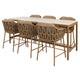 BIARRITZ Set mobilier terasă/grădină, 6 scaune și masă bar