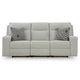 JOPLIN Canapea 3 locuri, 2 reclinere electrice, perne decor incluse, stofă