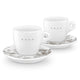 SMEG Set 2 cești și farfurioare cappuccino, porțelan, 220ml