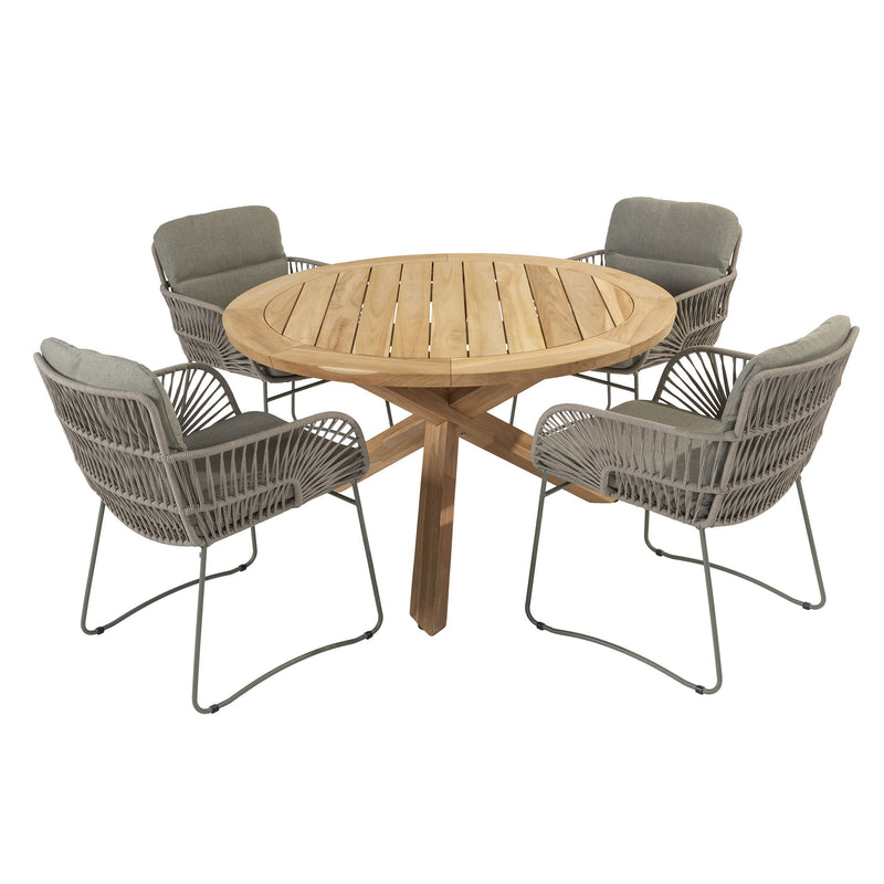 MURCIA Set mobilier terasă/grădină, 4 scaune și masă