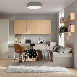 RONNIE Pat glisant copii, 90x200cm, somieră și 2 sertare incluse