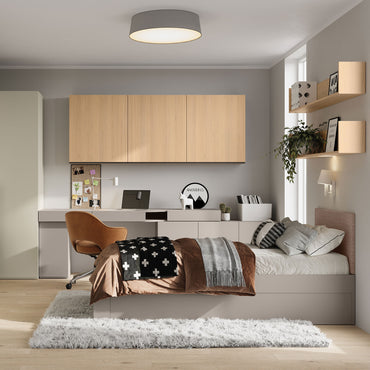 RONNIE Pat glisant copii, 90x200cm, somieră și 2 sertare incluse