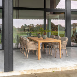 COMO Set mobilier terasă/grădină, 6 scaune și masă