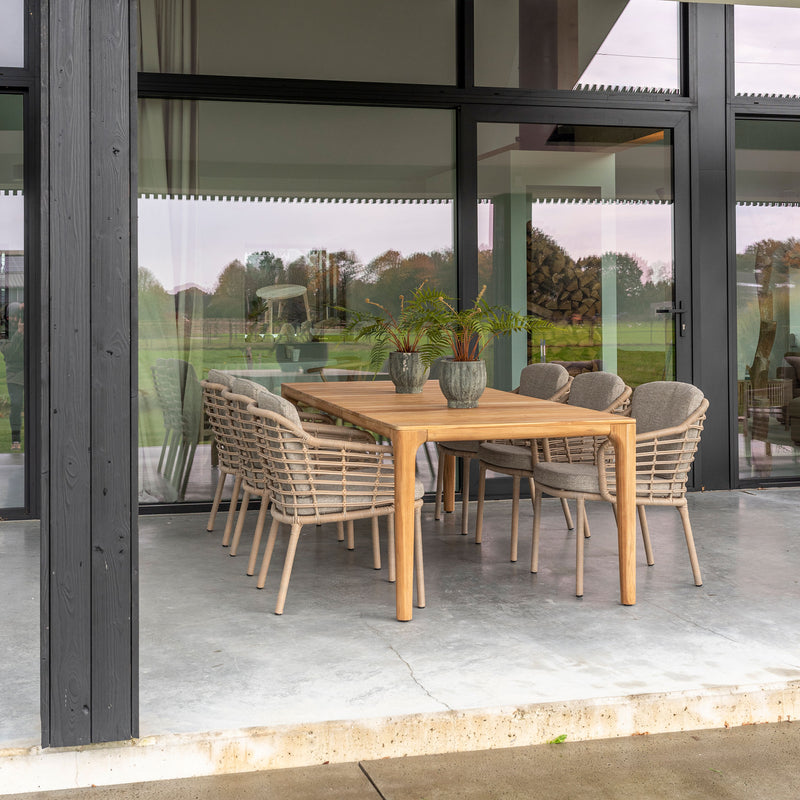COMO Set mobilier terasă/grădină, 6 scaune și masă