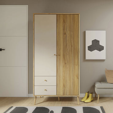 ANYA Dulap copii, 2 uși, 2 sertare