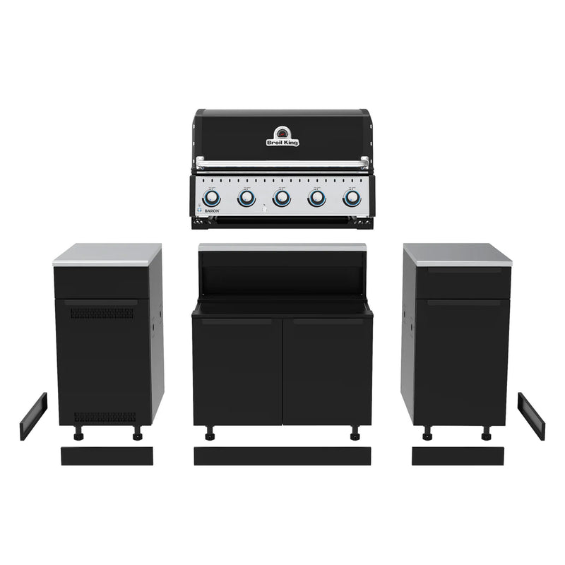 BROIL KING Compoziție 3 cabinete și top grătar încastrat