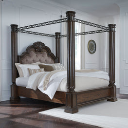 KENNEDY Pat king size cu baldachin, 194x204cm