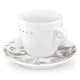 SMEG Set 2 cești și farfurioare cappuccino, porțelan, 220ml
