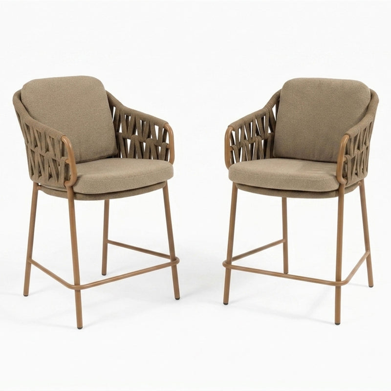 BIARRITZ Set mobilier terasă/grădină, 6 scaune și masă bar