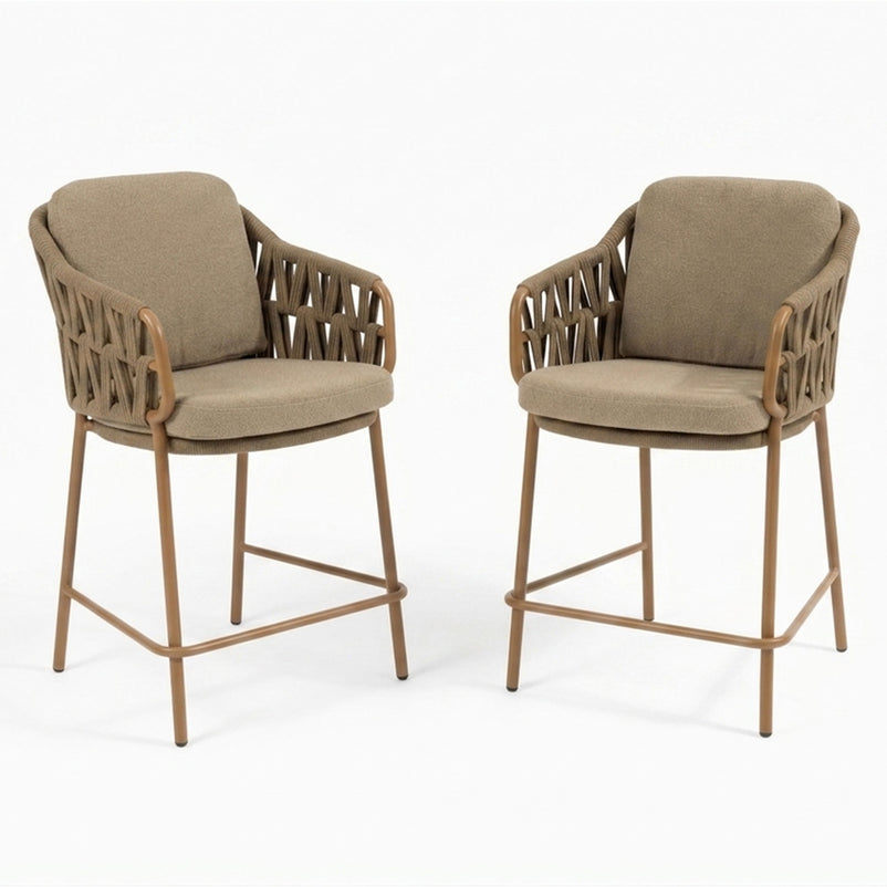 BIARRITZ Set mobilier terasă/grădină, 6 scaune și masă bar