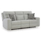 JOPLIN Canapea 3 locuri, 2 reclinere electrice, perne decor incluse, stofă