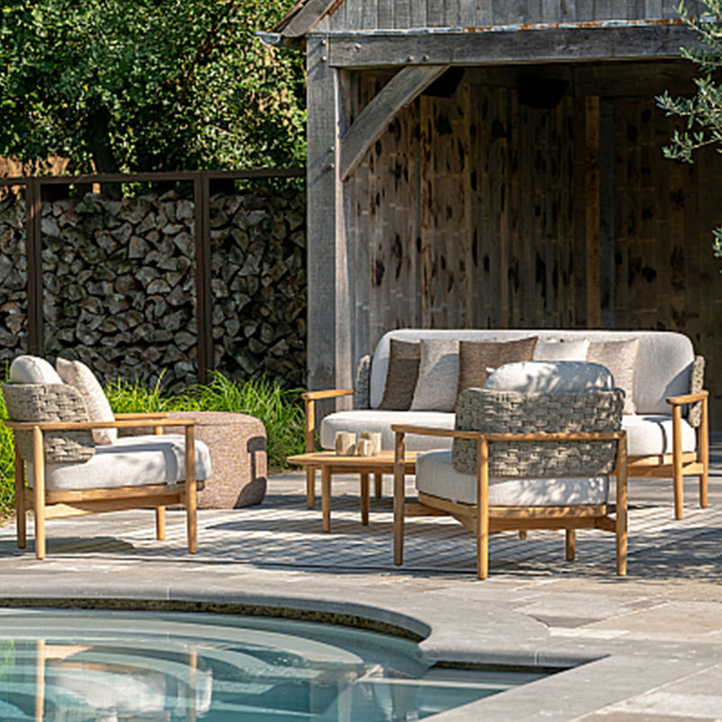 BOHO Set mobilier terasă/grădină, 2 fotolii, canapea și măsuță