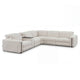 DUNKLIN Ansamblu 2 reclinere electrice, mecanism tetiere, wireless charger, depozitare, boxă sunet, măsuță lucru, stofă