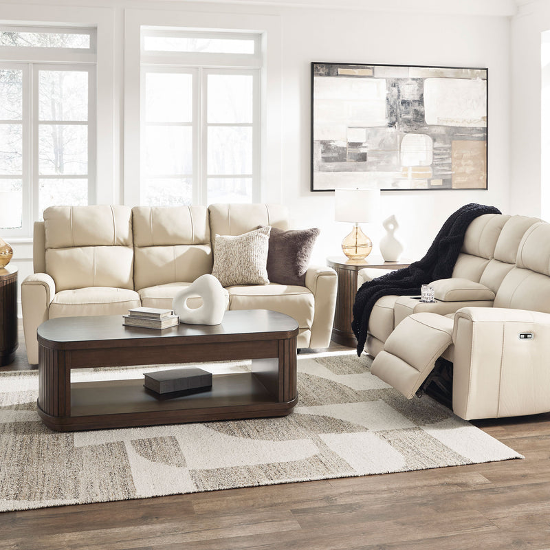 SUTTON Canapea 3 locuri, 2 reclinere electrice, piele