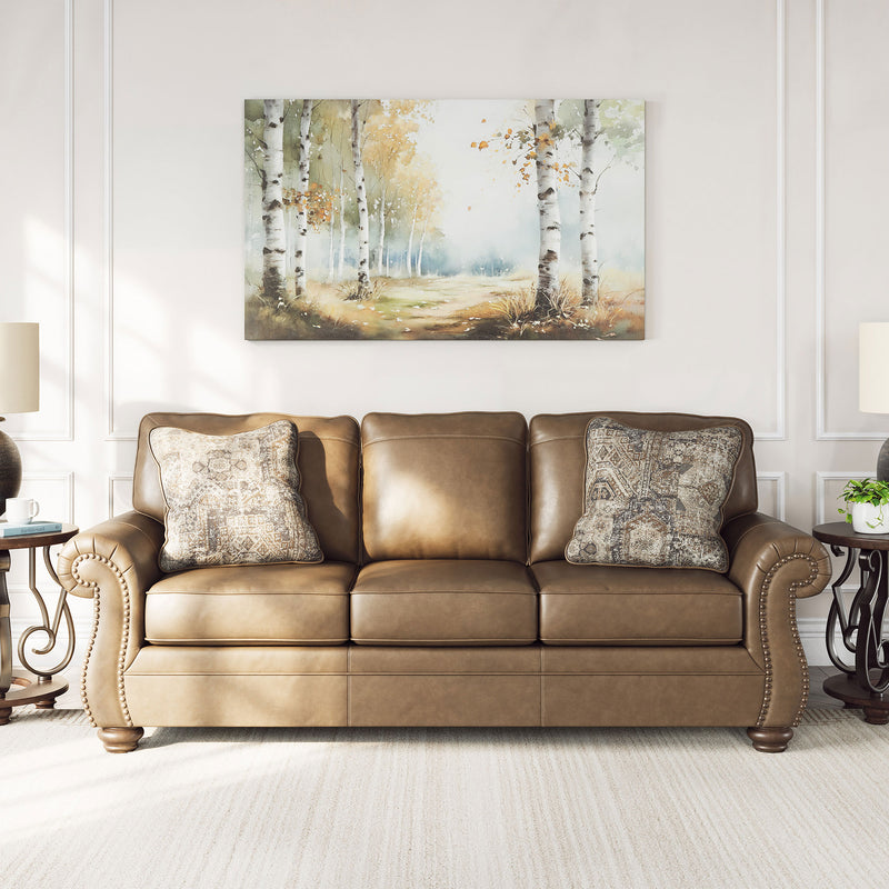 MATTHEW Canapea 3 locuri, perne decorative incluse, stofă