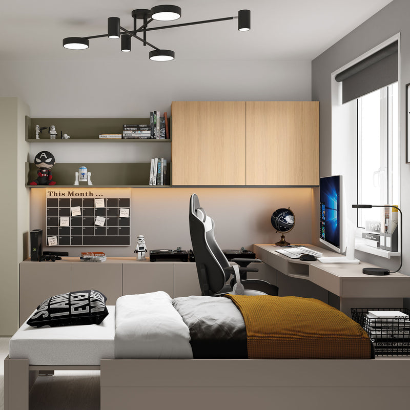 RONNIE Pat glisant copii, 90x200cm, somieră și 2 sertare incluse