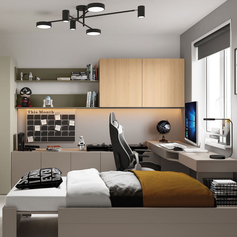 RONNIE Pat glisant copii, 90x200cm, somieră și 2 sertare incluse