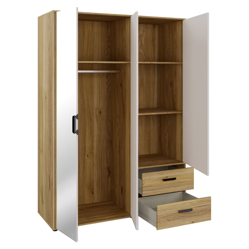 NATE Dulap 3 uși, 2 sertare