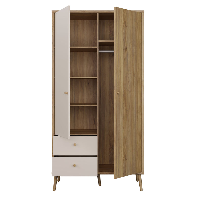 ANYA Dulap copii, 2 uși, 2 sertare