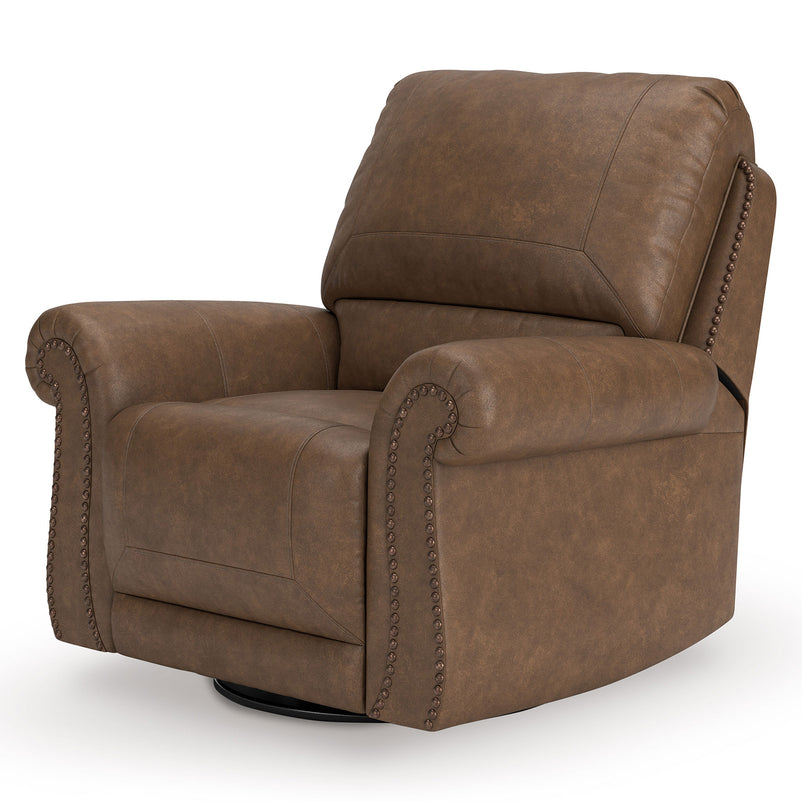 MATTHEW Fotoliu rotativ cu recliner manual, stofă