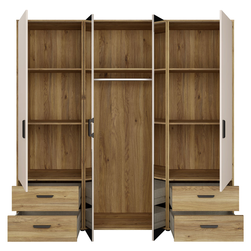 NATE Dulap 4 uși, 4 sertare