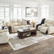 SUTTON Canapea 2 locuri, 2 reclinere electrice, USB și consolă depozitare incluse, piele