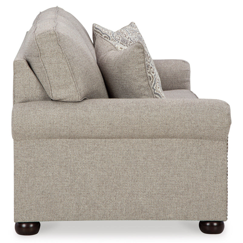 HERTHA Canapea extensibilă, 3 locuri, 2 perne decor incluse, stofă