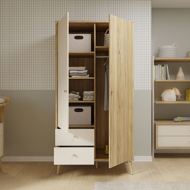 ANYA Dulap copii, 2 uși, 2 sertare