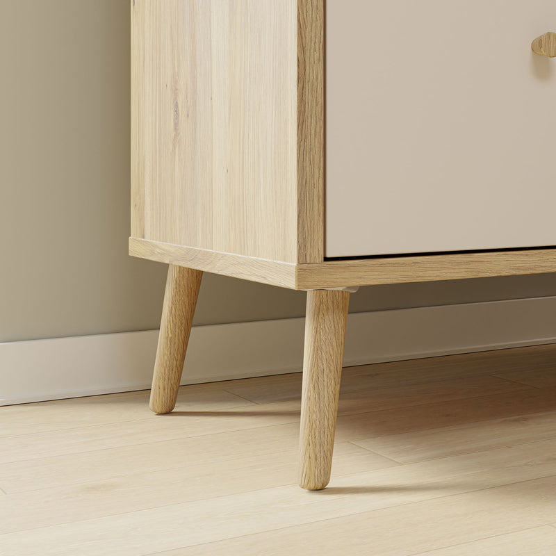 ANYA Comodă copii, 2 sertare, nișă și suport de înfășat