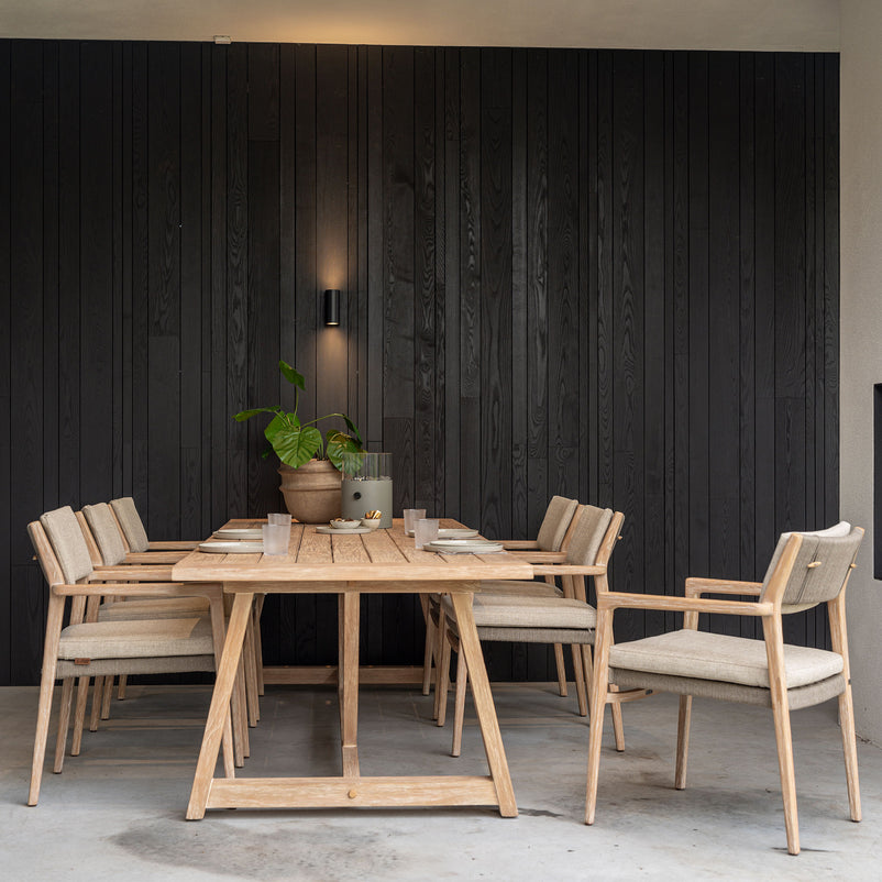 JULIA Set mobilier terasă/grădină, 6 scaune și masă
