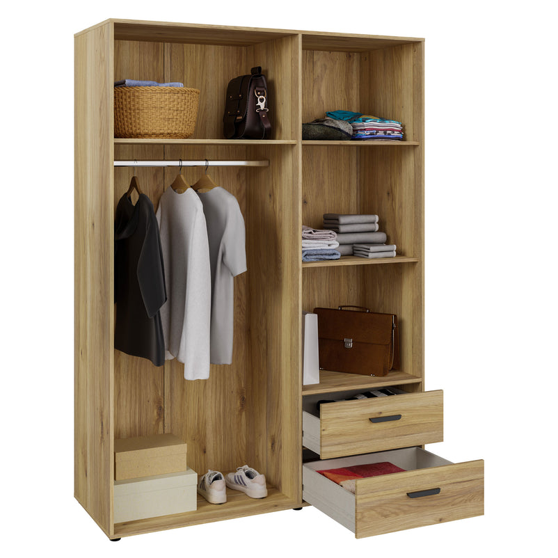 NATE Dulap 3 uși, 2 sertare