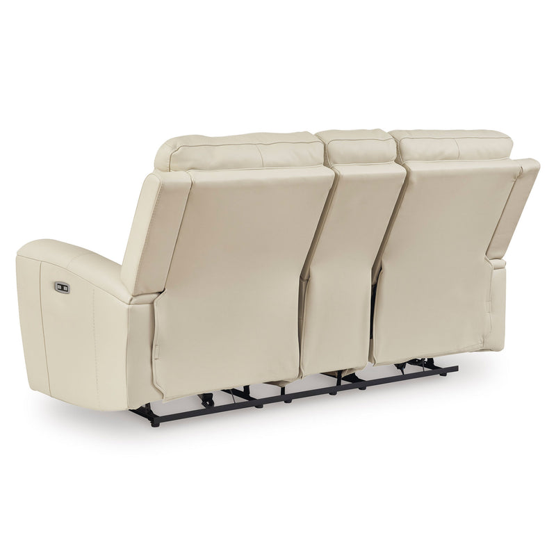 SUTTON Canapea 2 locuri, 2 reclinere electrice, USB și consolă depozitare incluse, piele