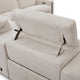 DUNKLIN Ansamblu 2 reclinere electrice, mecanism tetiere, wireless charger, depozitare, boxă sunet, măsuță lucru, stofă
