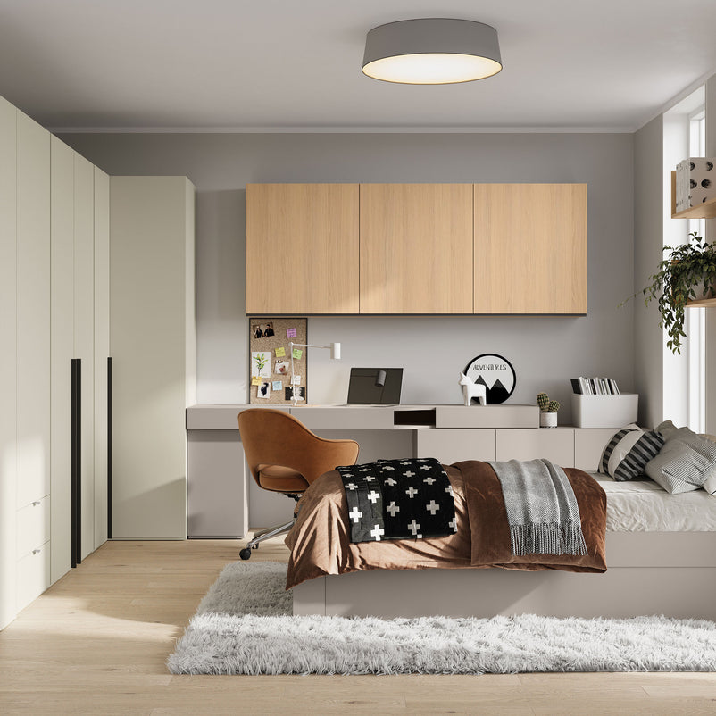 RONNIE Blat birou copii, 3 sertare, 1 laterală stânga/dreapta