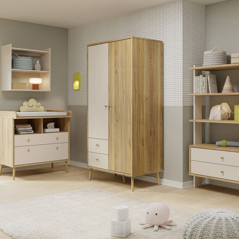 ANYA Dulap copii, 2 uși, 2 sertare