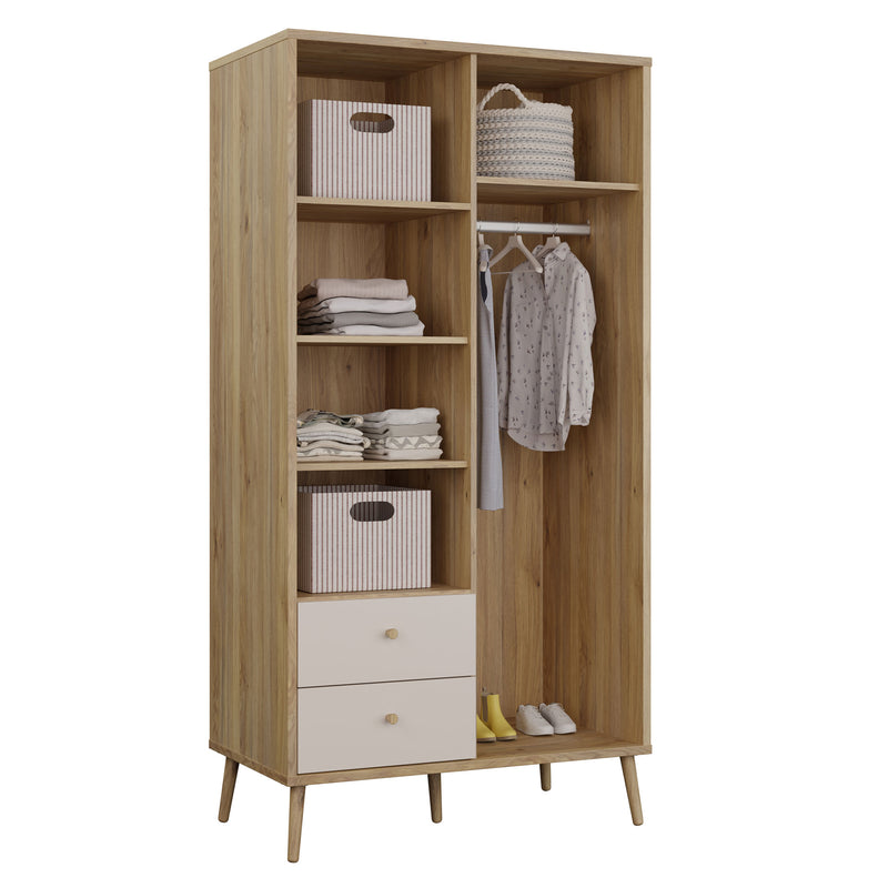 ANYA Dulap copii, 2 uși, 2 sertare