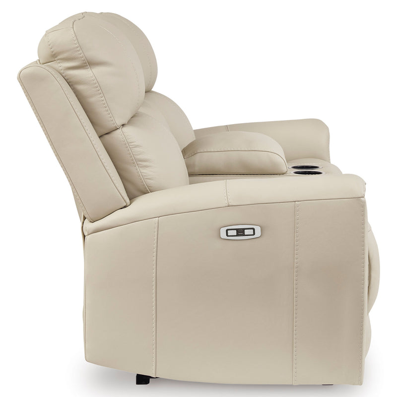 SUTTON Canapea 2 locuri, 2 reclinere electrice, USB și consolă depozitare incluse, piele