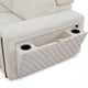 DUNKLIN Ansamblu 2 reclinere electrice, mecanism tetiere, wireless charger, depozitare, boxă sunet, măsuță lucru, stofă