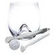 MOUNTAIN Set 2 pahare whisky cu accesorii, 370ml