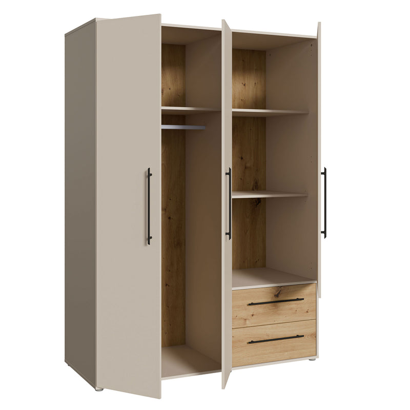 NATE Dulap 3 uși, 2 sertare