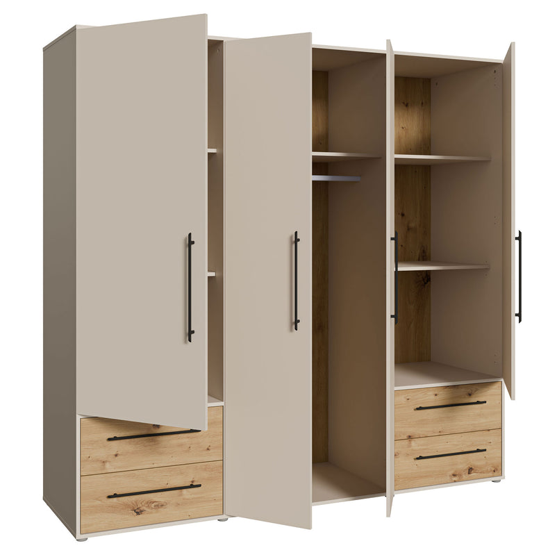 NATE Dulap 4 uși, 4 sertare