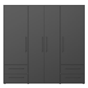 NATE Dulap 4 uși, 4 sertare